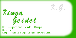 kinga geidel business card